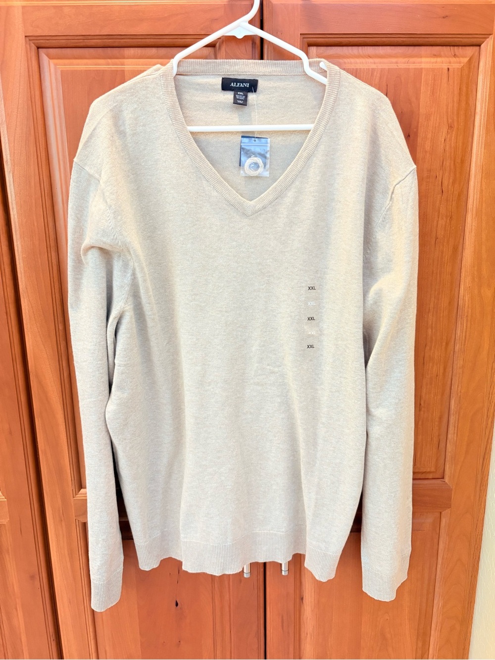 Alfani Women’s XXL V-Neck Sweater - Beige